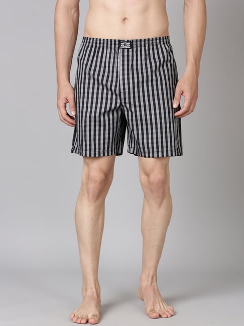 Levi's Men's Printed Cotton Woven Soft Boxer Shorts With Side Pocket