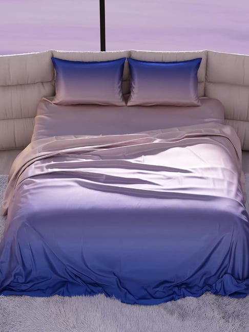 Stoa Paris Multicolor Polyester 300 TC King Bedsheet with 2 Pillow Covers-picture-37