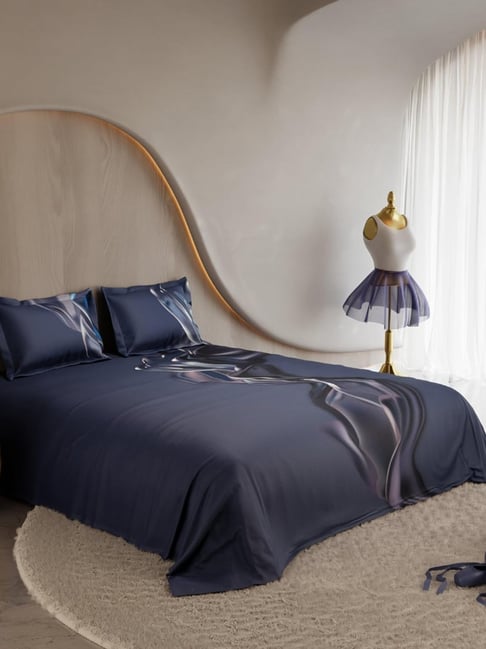 Stoa Paris Multicolor Cotton Printed 250 TC King Bedsheet with 2 Pillow Covers-picture-26