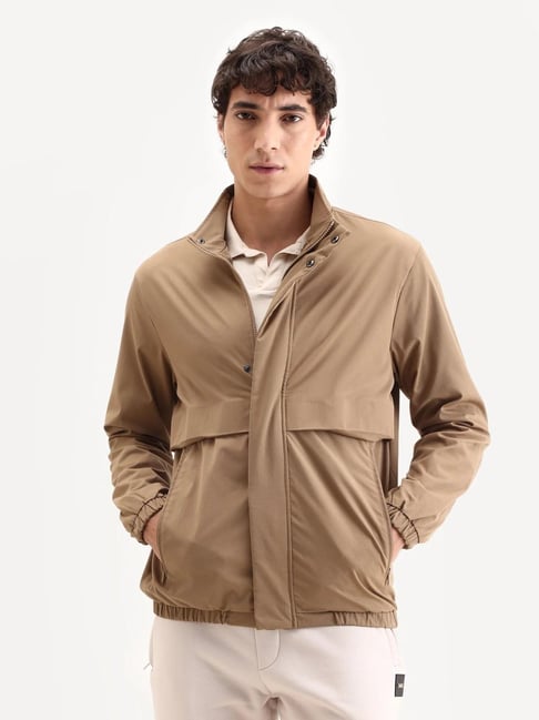 Rare Rabbit Tim Beige Polyester High Neck Regular Fit Solid Jacket-picture-30