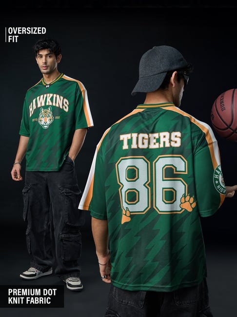 The Souled Store Stranger Things: Hawkins Tigers Oversized Jerseys-picture-20