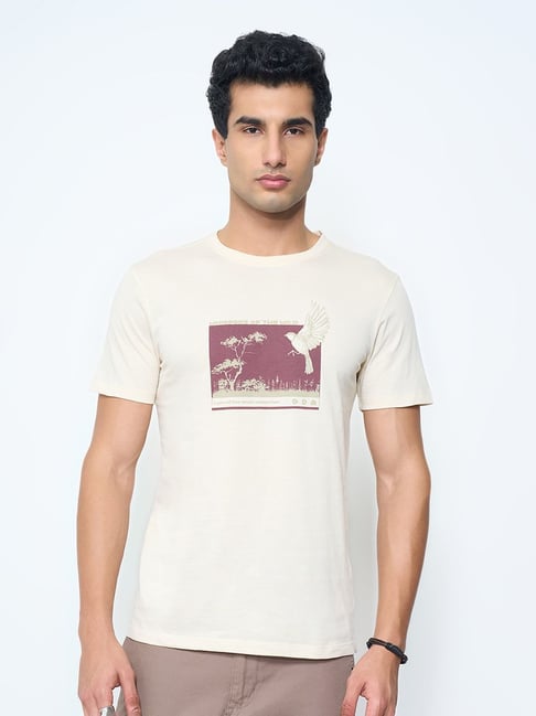 7 Alt By Pantaloons Silver Birch Slim Fit Printed T-Shirt-picture-33