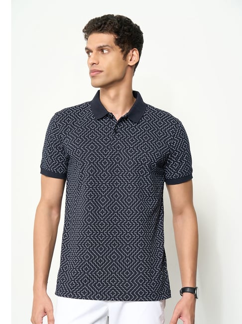 Peregrine By Pantaloons Big Dipper Slim Fit Printed Polo T-Shirt-picture-28