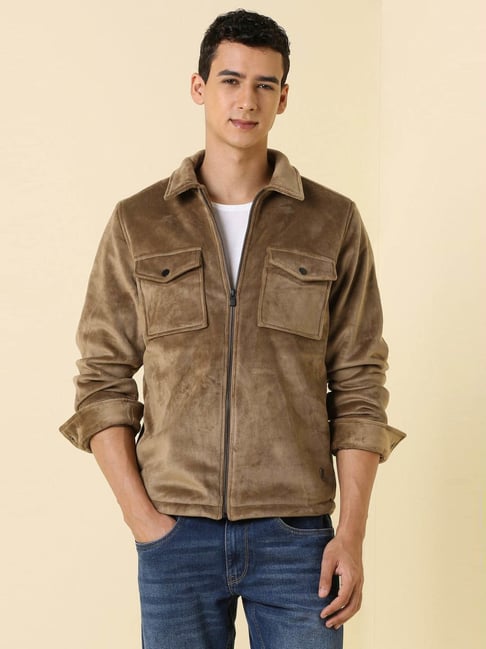 Allen Solly Brown Regular Fit Jacket
