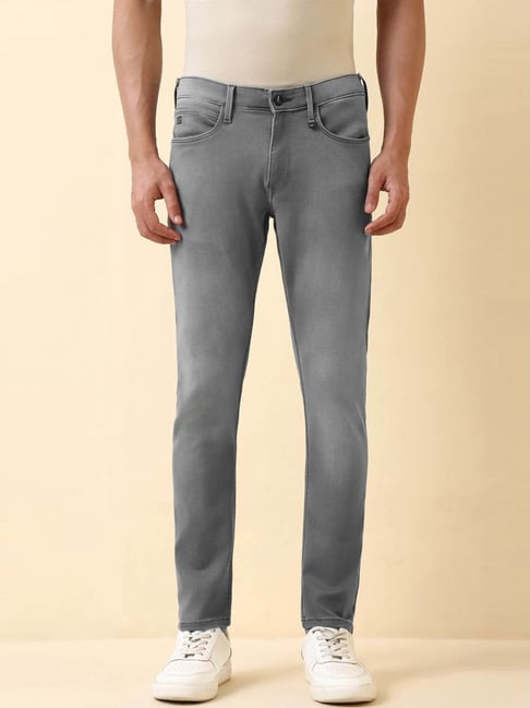 Allen Solly Grey Cotton Slim Fit Jeans-picture-43