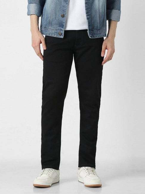 Peter England Black Cotton Slim Fit Jeans-picture-33