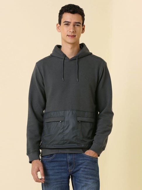 Allen Solly Grey Cotton Regular Fit Hoodie-picture-27