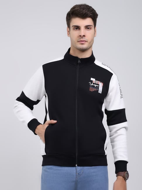 Monte Carlo Black Regular Fit Colourblocked Long Sleeves Sweatshirt-image-24