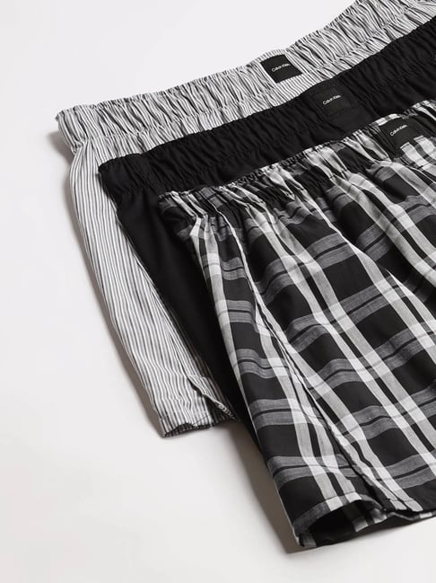 Calvin Klein Underwear Multicolour Cotton Regular Fit Checks Boxers - Pack Of 3-picture-42