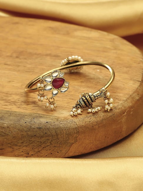 Biba Gold-Tone Plated Red Brass Bracelet for Women