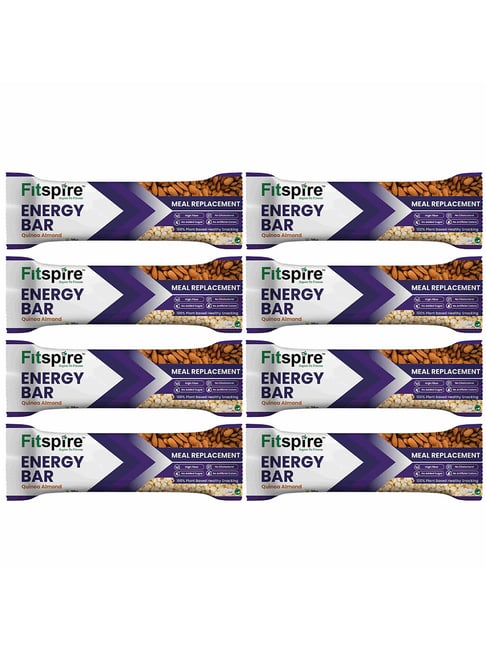 Fitspire Quinoa Almond Energy Bar with godness of Quinoa, Almonds & Oats Pack of 8 (Each 35g)