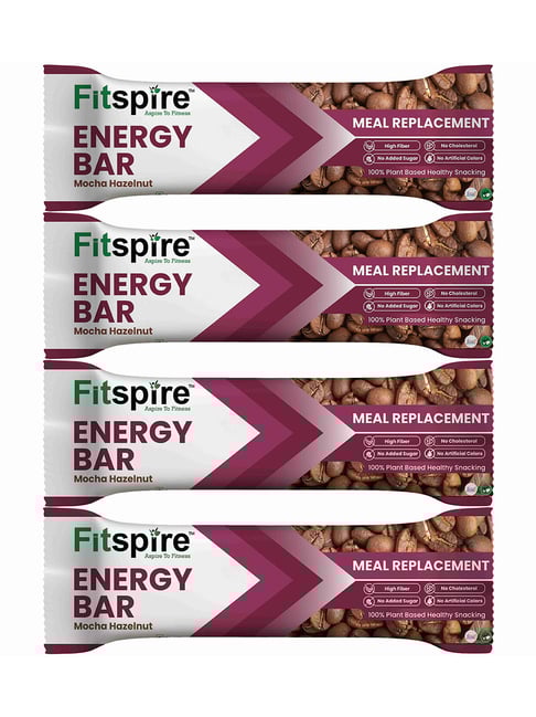 Fitspire Mocha Hazelnut Energy Bar Pack of 4 (Each 35g)