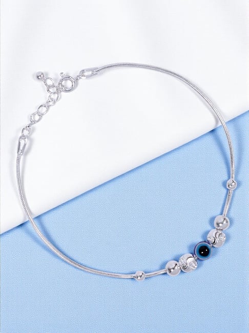 Taraash 925 Silver Evil Eye Beaded Classic Bracelet
