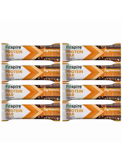 Fitspire Butterstoch Protein Bar Pack of 8 (Each 60g) and provide 21g Protein