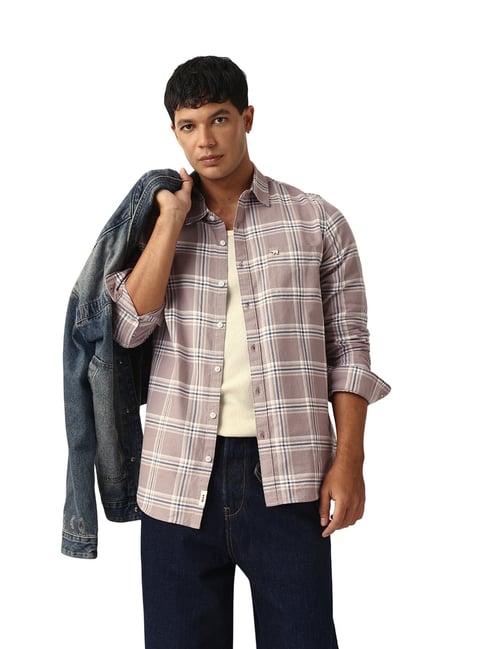 The Bear House Multi-Color Cotton Checked Slim Fit Shirt-picture-42