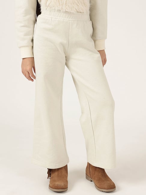 One Friday Girls Off White Cotton Regular Fit Trackpants-picture-37