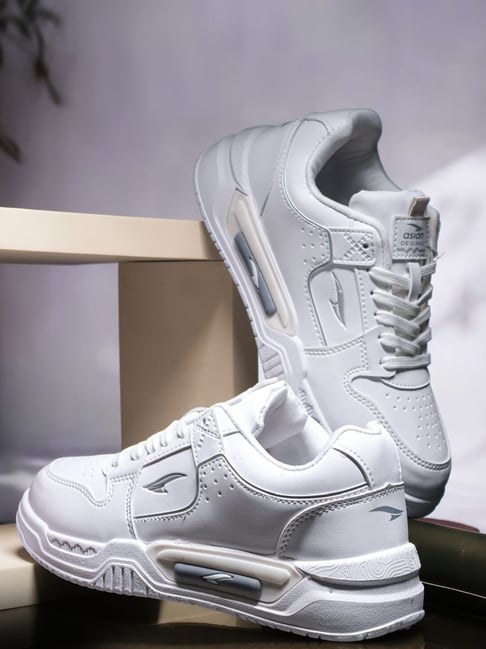 Asian Men's SHADOW-01 Full White Sneakers