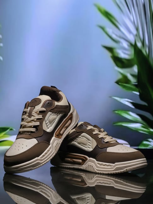 Asian Men's SHADOW-03 Cream & Mouse Sneakers-picture-38