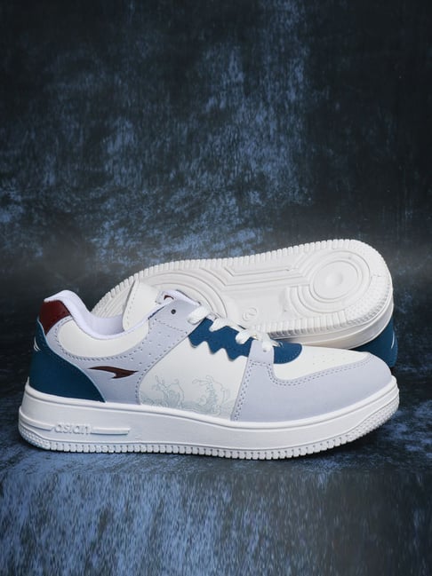 Asian Men's THUNDER-07 Off-White & Blue Sneakers-picture-36