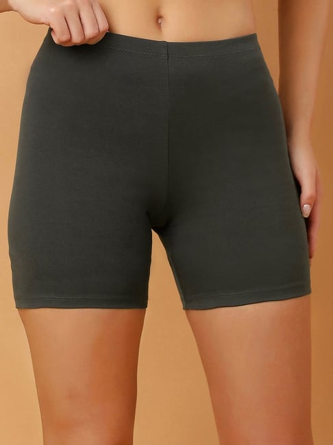 Soie Dark Shadow Cotton Regular Fit Sports Shorts