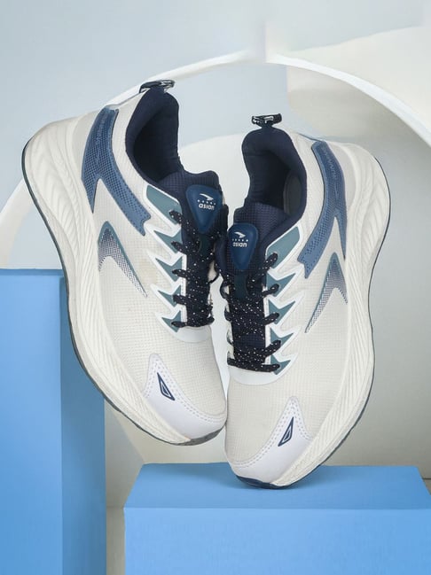 Asian Men's BOSS-26 Off-White & Navy Running Shoes