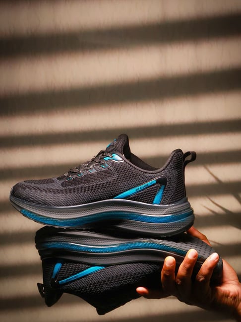 Asian Men's POWERPLAY-30 Black & Blue Running Shoes-picture-20