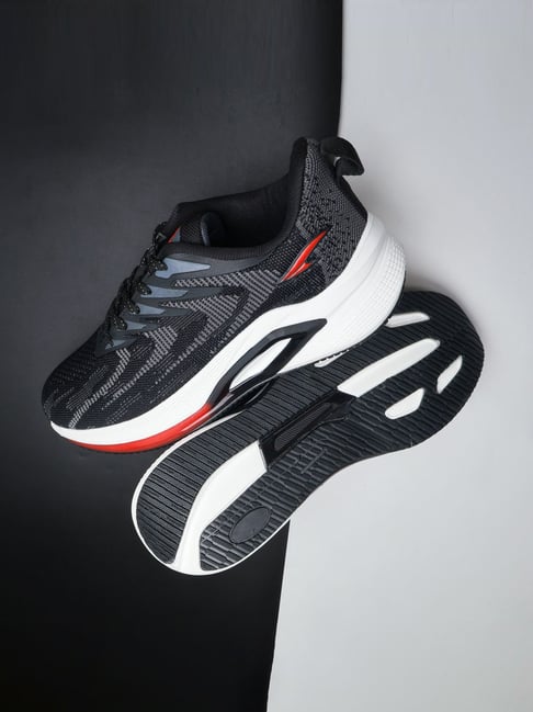 Asian Men's POWERPLAY-31 Black & Red Running Shoes-picture-12