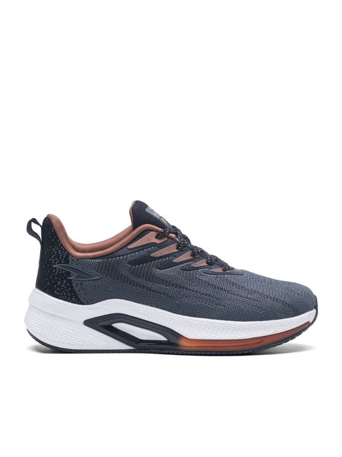Buy Asian Men's POWERPLAY-31 Dark Grey & Black Running Shoes at