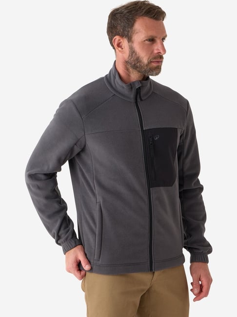 Decathlon Grey Regular Fit Sports Jacket