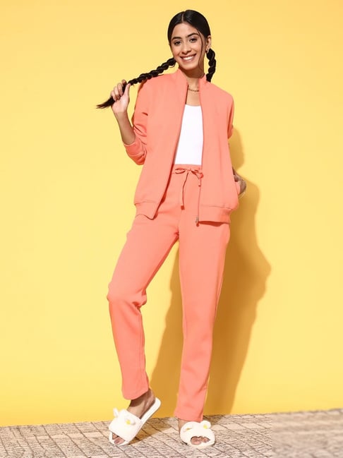 Sweet Dreams Corel Haze Regular Fit Solid Long Sleeves Tracksuit-picture-14