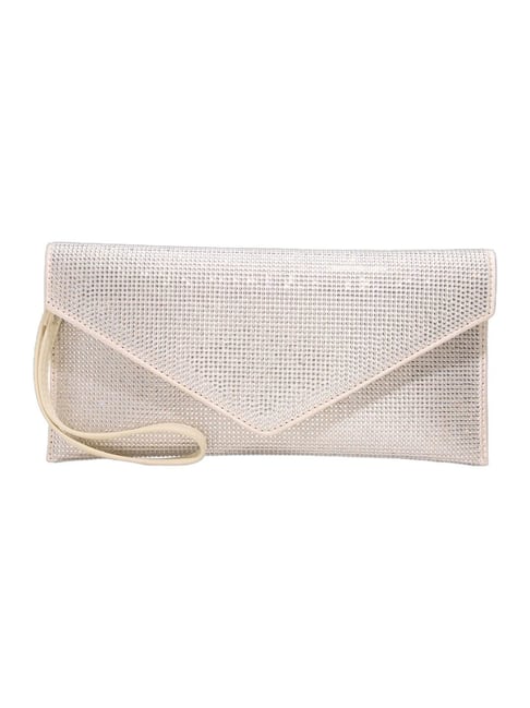 Aldo White Embellished Small Clutch