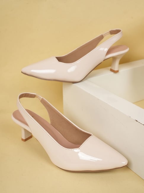 Mozafia Women's White Sling Back Sandals-picture-19