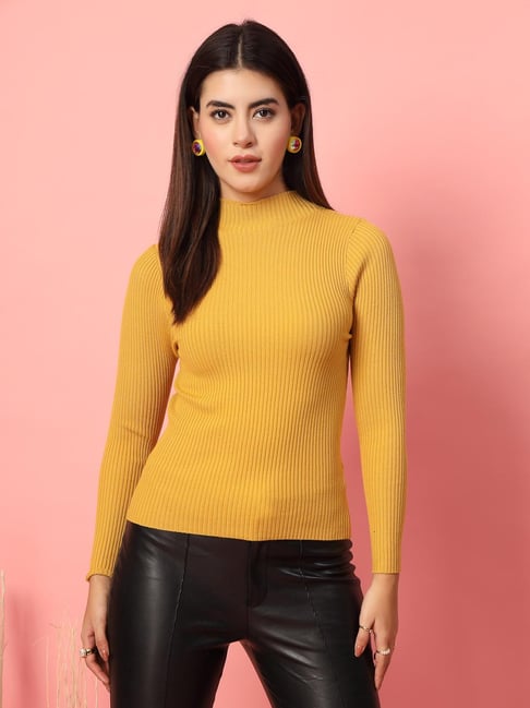 Mafadeny Mustard Regular Fit Pullover-picture-46