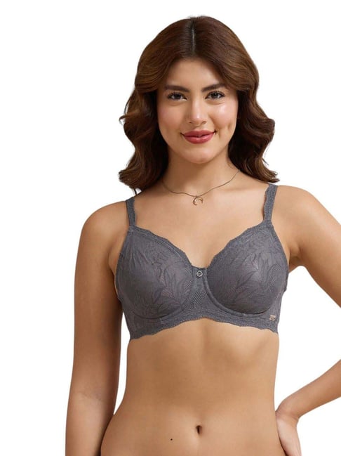 Amante Grey Self Pattern Bra-picture-47