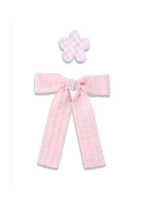 Studiowest by Westside Flower Clip & Bow Pink - Pack of 2