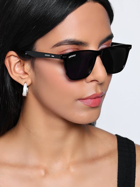 Resist Eyewear Black UV Protection Wayfarer Unisex Sunglasses-picture-24