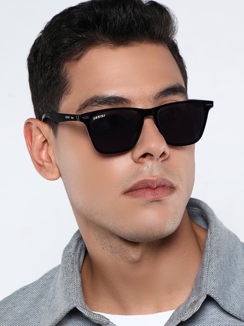 Resist Eyewear Black UV Protection Wayfarer Unisex Sunglasses-picture-32