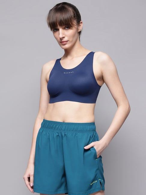 Reebok Navy Blue Solid Sports Bra