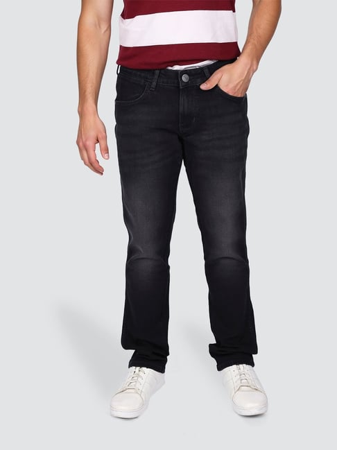 Wrangler Washed Black Cotton Slim Fit Jeans-picture-17
