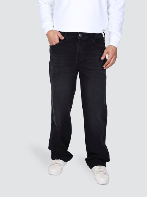 Wrangler Black Cotton Relaxed Fit Jeans-picture-34