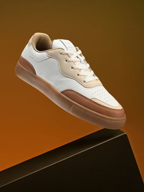 OFF LIMITS Men's BOMBA Off White & Mocha Mousse Sneakers-picture-30