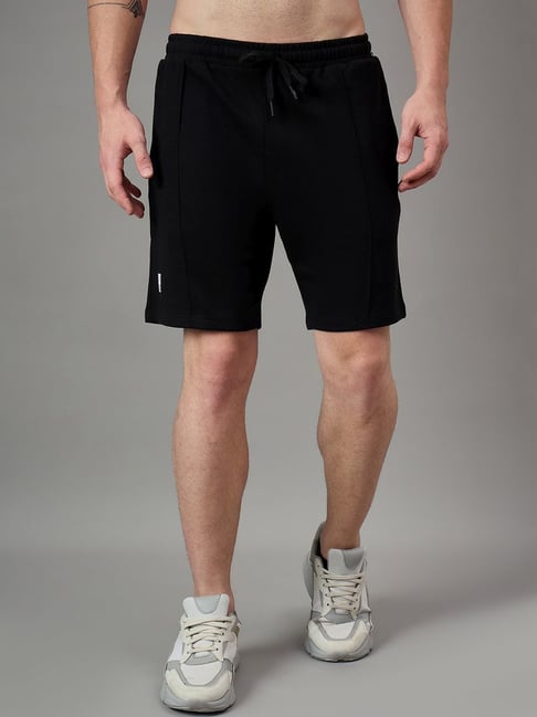 Dida Black Regular Fit Sports Shorts