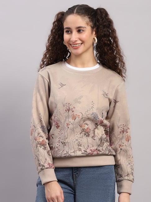 Monte Carlo Beige Regular Fit Printed Sweatshirt-picture-24