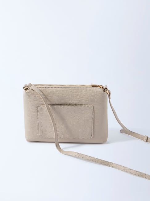 Westside Beige Pouch Sling Bag
