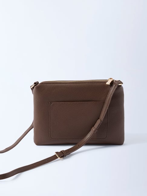 Westside Brown Pouch Sling Bag