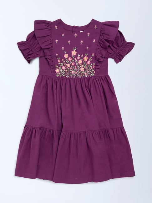 westside purple dress Westside Clothing Co. Purple Sleeveless Colorblock Waist Dress Size M