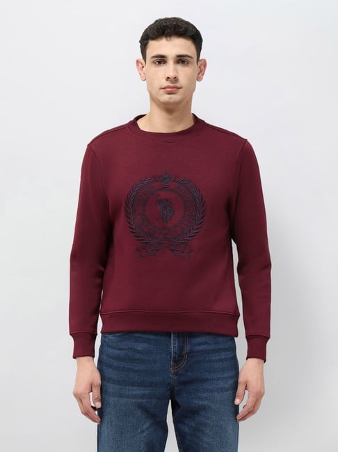 U.S. Polo Assn. Red Cotton Regular Fit Logo Printed Sweatshirt-picture-33