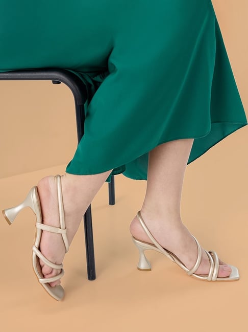 Rocia by Regal Women's Gold Sling Back Sandals-picture-44