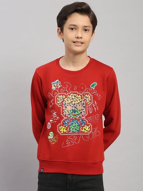 Monte Carlo Boys Rust Printed Regular Fit Sweatshirt-picture-44