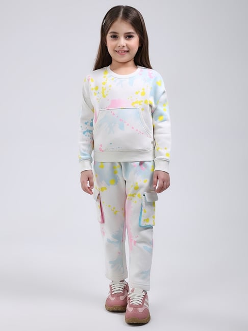 Monte Carlo Girls Off White Printed Regular Fit Tracksuit-picture-21